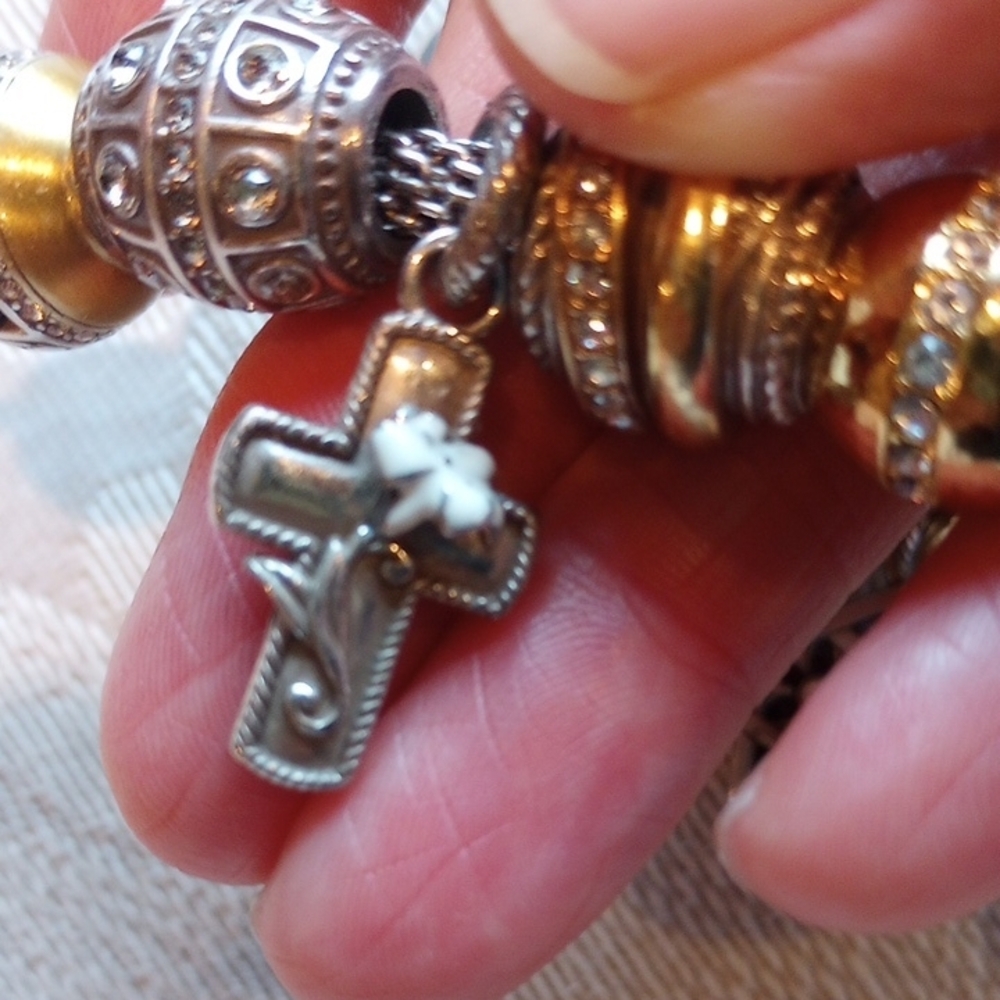 Brighton Silver and Gold Charm Bracelet - Picture 6 of 10
